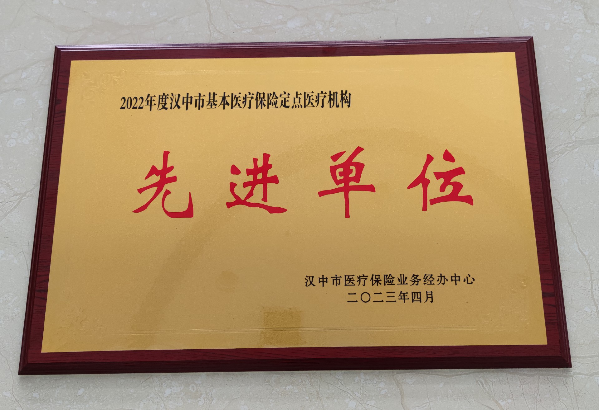 喜報(bào)：?熱烈祝賀漢中仲德醫(yī)院榮獲2022年度漢中市基本醫(yī)療保險(xiǎn)定點(diǎn)醫(yī)療機(jī)構(gòu)先進(jìn)單位榮譽(yù)稱號(hào)！